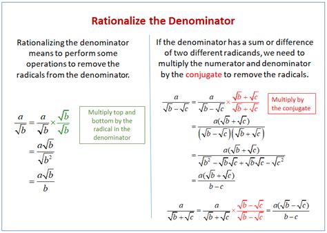 How to rationalize the denominator - Lesson 4: Simplifying expressions. Multiplying and dividing irrational numbers. Multiplying irrational expressions. Rationalising the denominator (basic) Rationalising the denominator (advanced) Math >. Class 9 (Old) >. Number systems >. …